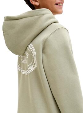 Sudadera Jack and Jones Greene Branding verde para niño