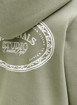 Sudadera Jack and Jones Greene Branding verde para niño