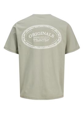 Camiseta Jack and Jones Greene Branding verde para niño