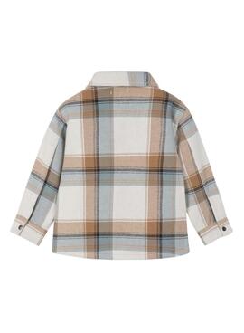 Cazadora Mayoral cuadros tostado para niño