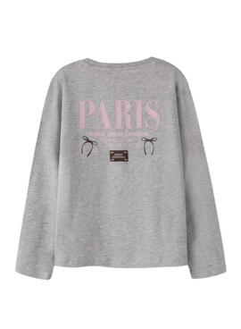Camiseta Name It Paris gris para niña