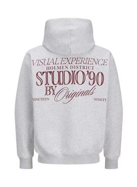 Sudadera Jack and Jones Midtown gris para hombre