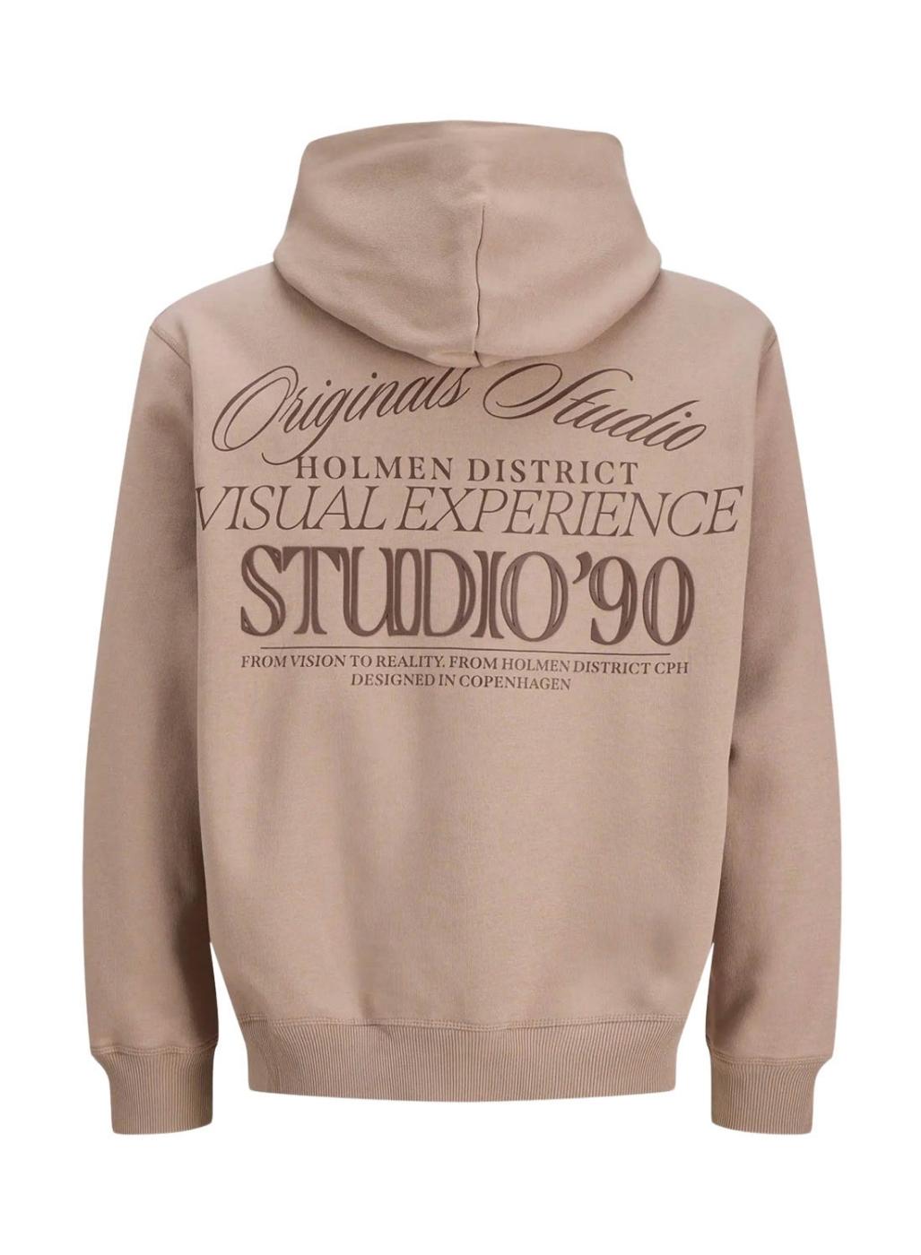 Sudadera Jack and Jones Midtown beige para hombre