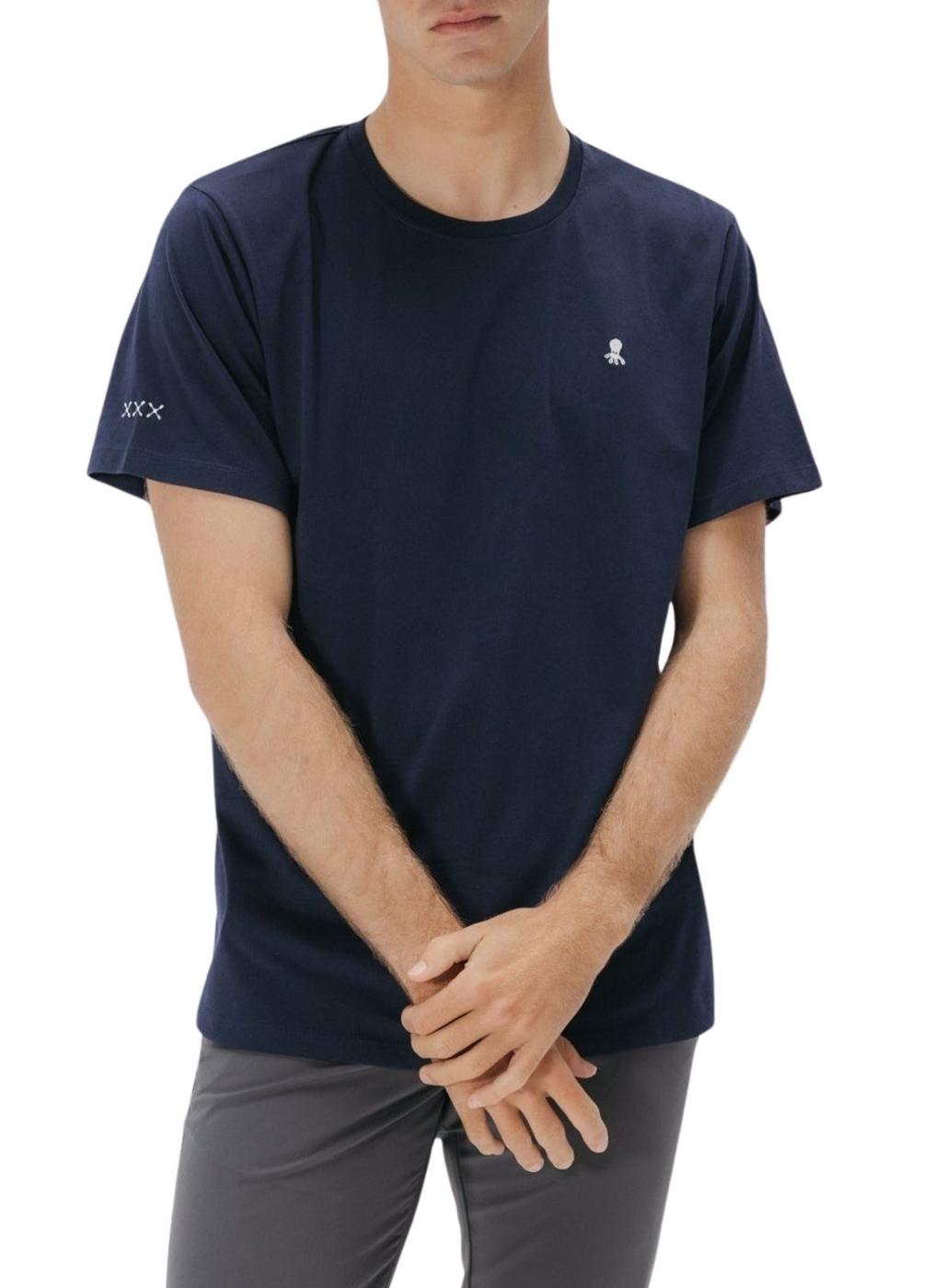 Camiseta El Pulpo básica azul marino para hombre
