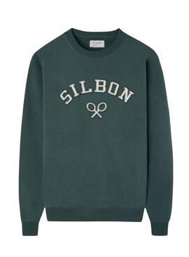 Sudadera Silbon raqueta pana verde para hombre