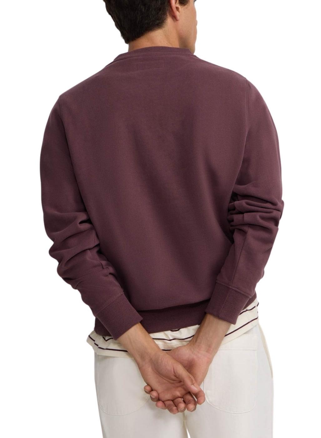 Sudadera Silbon raqueta pana granate para hombre