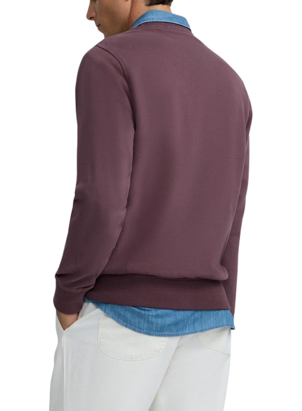 Sudadera Silbon minilogo granate para hombre