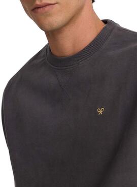 Sudadera Silbon minilogo gris para hombre