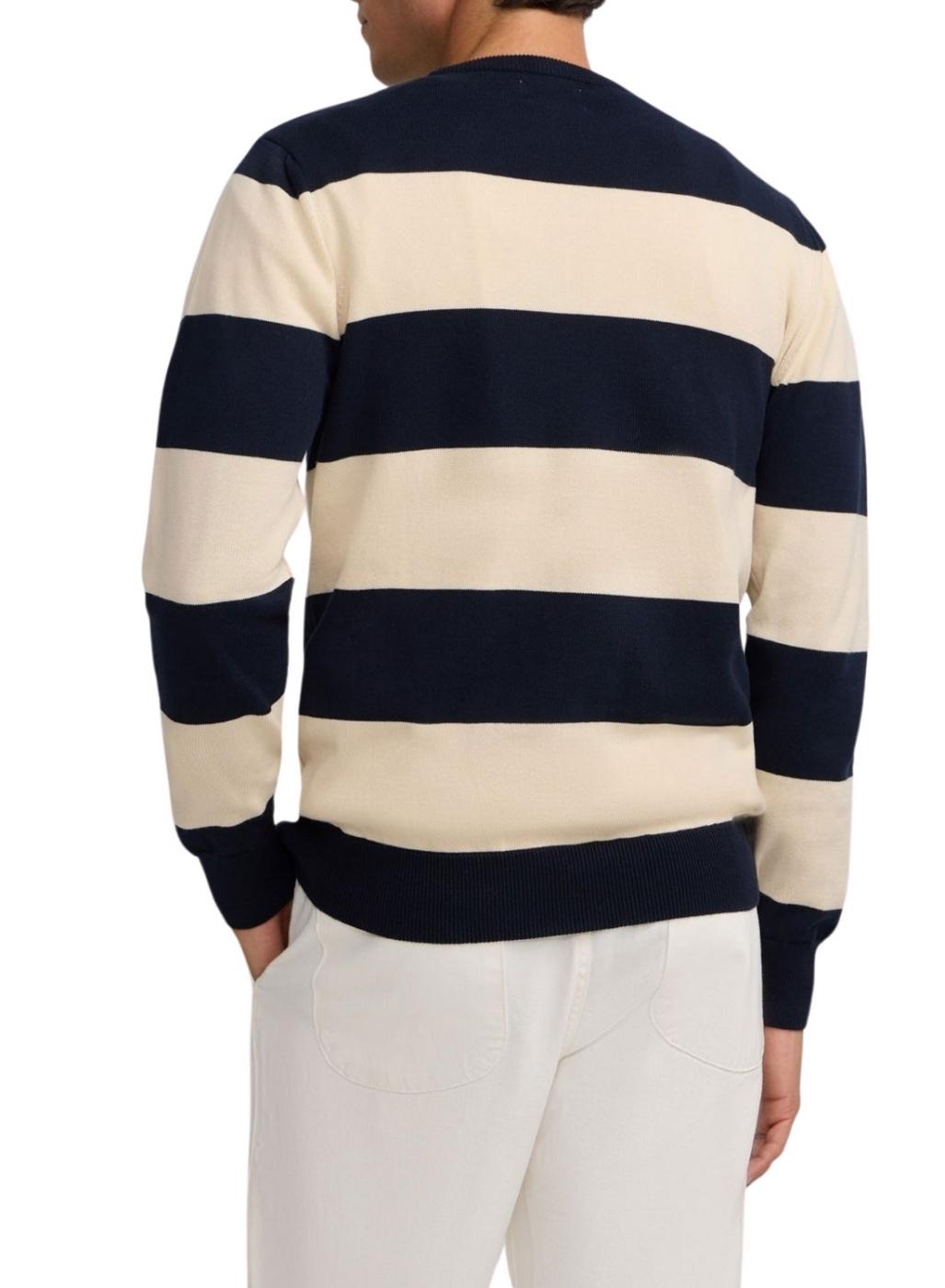 Jersey Silbon rayas beige para hombre