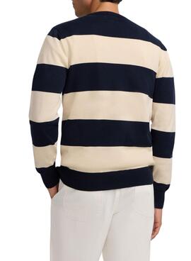 Jersey Silbon rayas beige para hombre