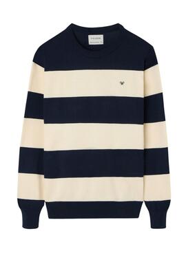 Jersey Silbon rayas beige para hombre