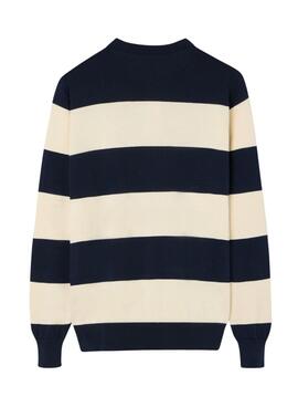 Jersey Silbon rayas beige para hombre