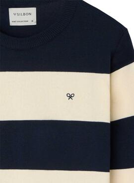 Jersey Silbon rayas beige para hombre