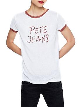 Camiseta Pepe Jeans Caitlin Beige Mujer