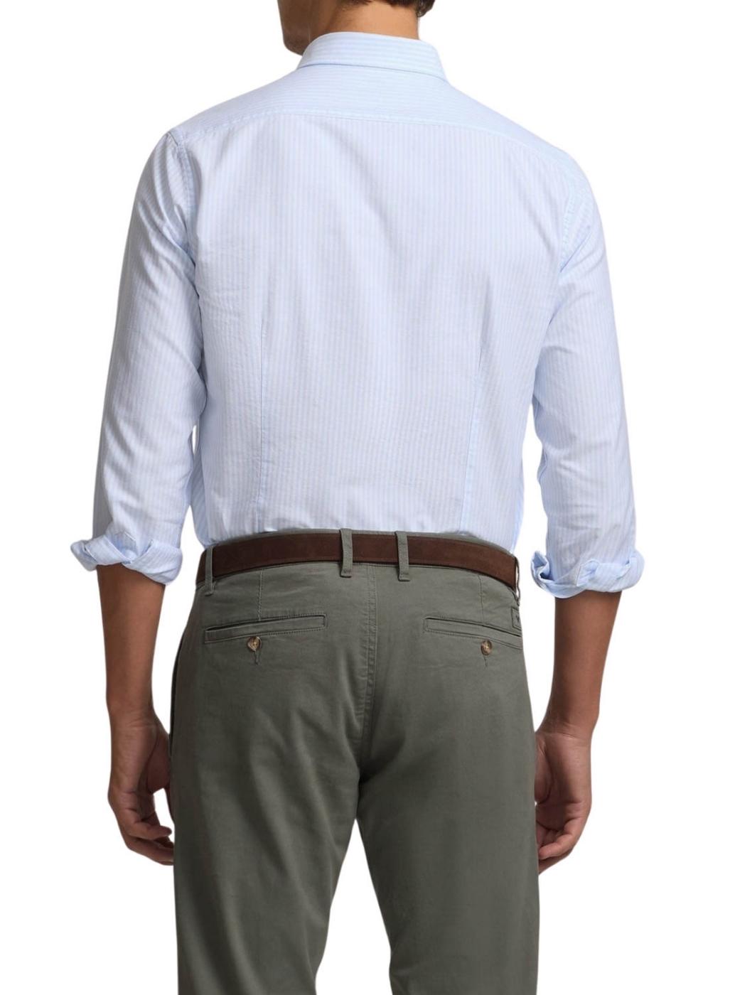 Camisa Silbon sport oxford rayas azul para hombre