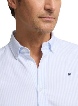 Camisa Silbon sport oxford rayas azul para hombre