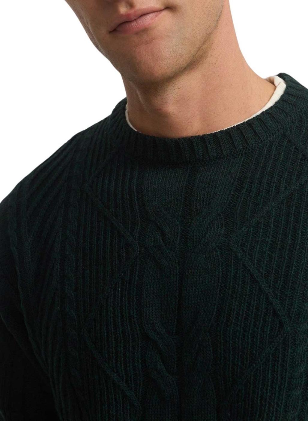 Jersey Silbos de ochos verde para hombre