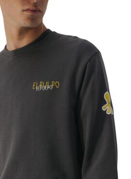 Sudadera El Pulpo estampado triple logo gris  para hombre