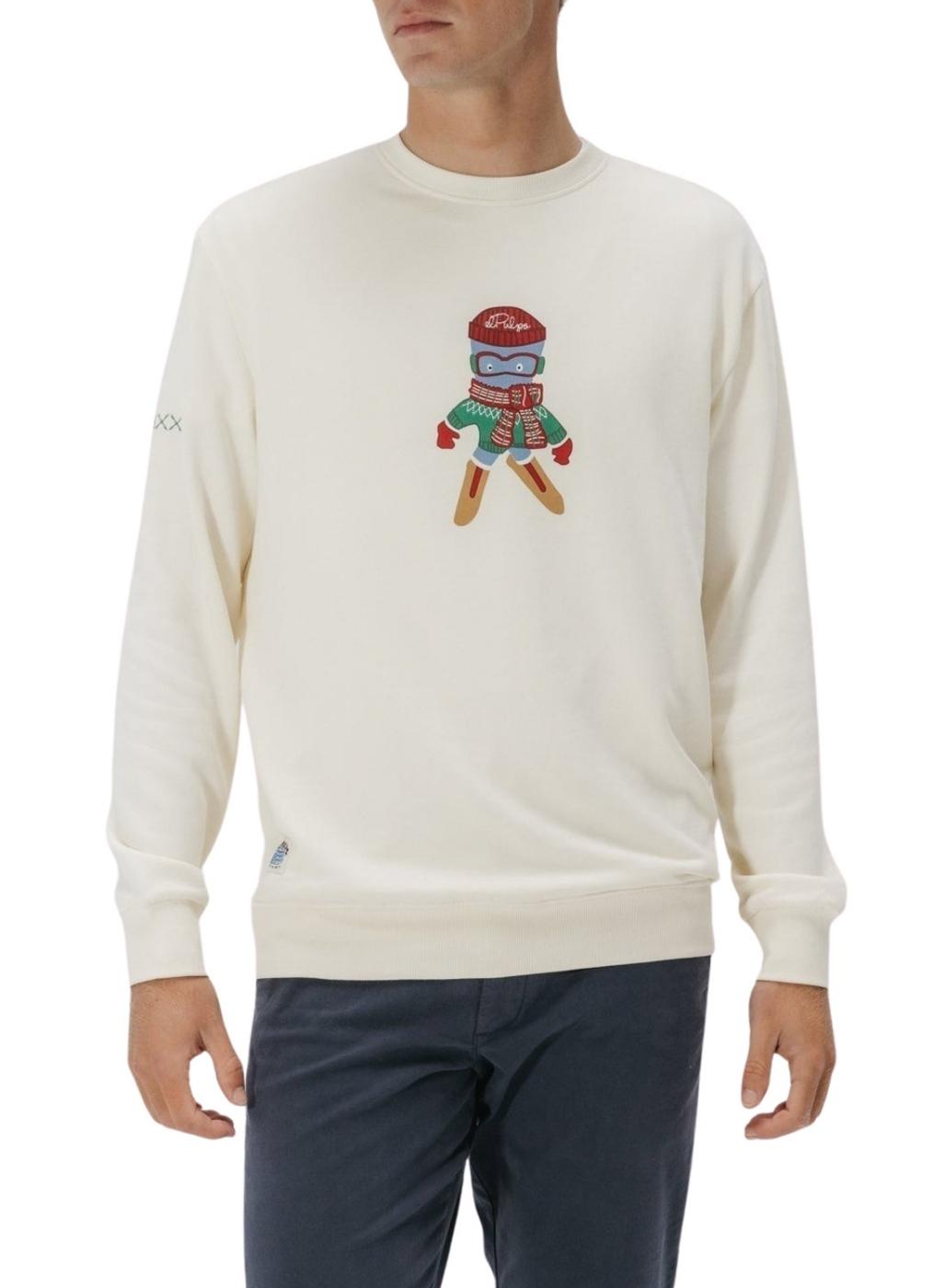 Sudadera El Pulpo Ski blanco para hombre

