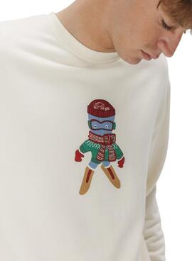 Sudadera El Pulpo Ski blanco para hombre
