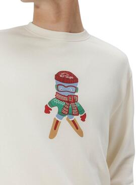 Sudadera El Pulpo Ski blanco para hombre
