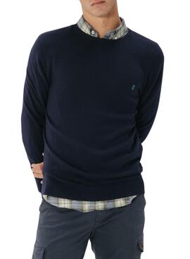 Jersey El Pulpo cuello redondo mezcla marino para hombre