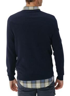 Jersey El Pulpo cuello redondo mezcla marino para hombre