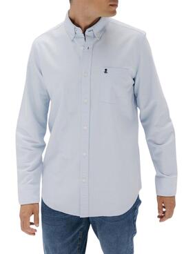 Camisa El Pulpo casual bolsillo Oxford azul para hombre