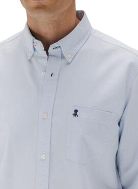 Camisa El Pulpo casual bolsillo Oxford azul para hombre