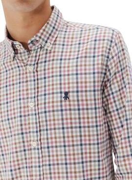 Camisa El Pulpo casual cuadros rosa para hombre