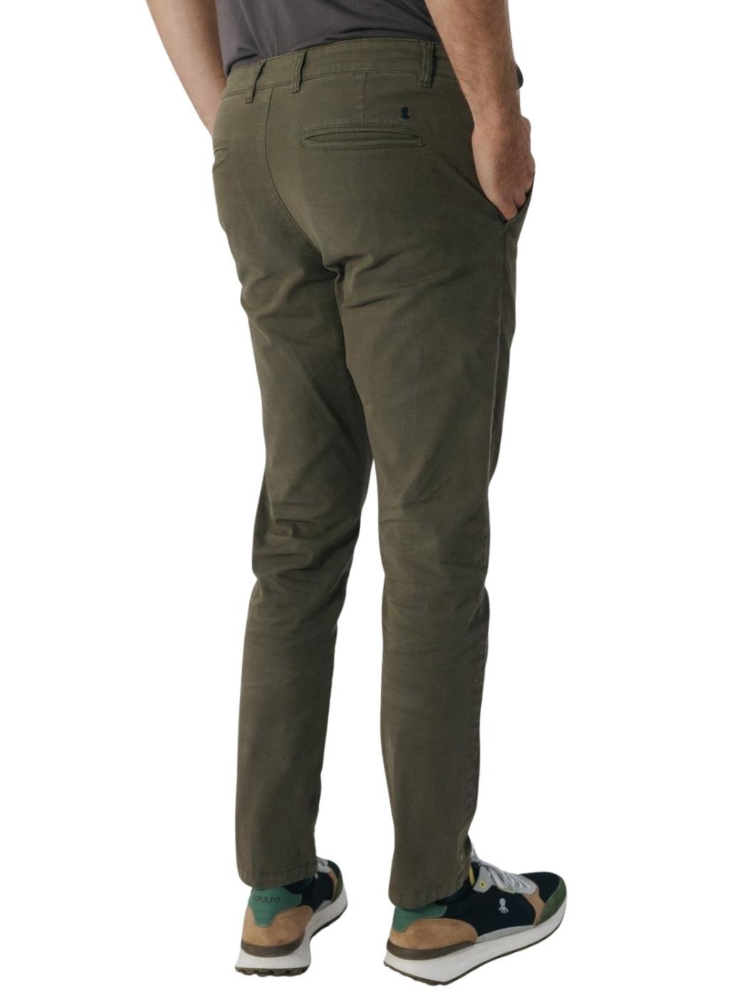 Pantalón El Pulpo chino Peach verde para hombre