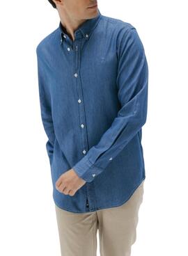 Camisa El Pulpo casual denim stone azul medio para hombre