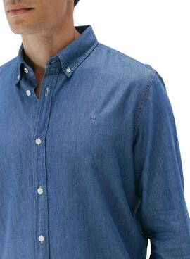 Camisa El Pulpo casual denim stone azul medio para hombre