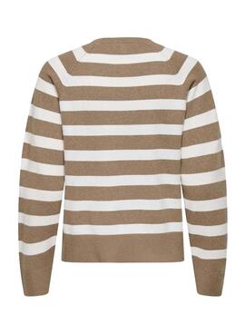 Jersey Only Ama rayas tostado para mujer