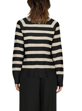 Jersey Only Ama rayas negro para mujer