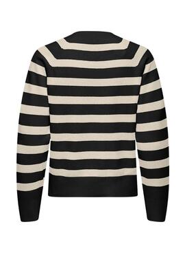 Jersey Only Ama rayas negro para mujer
