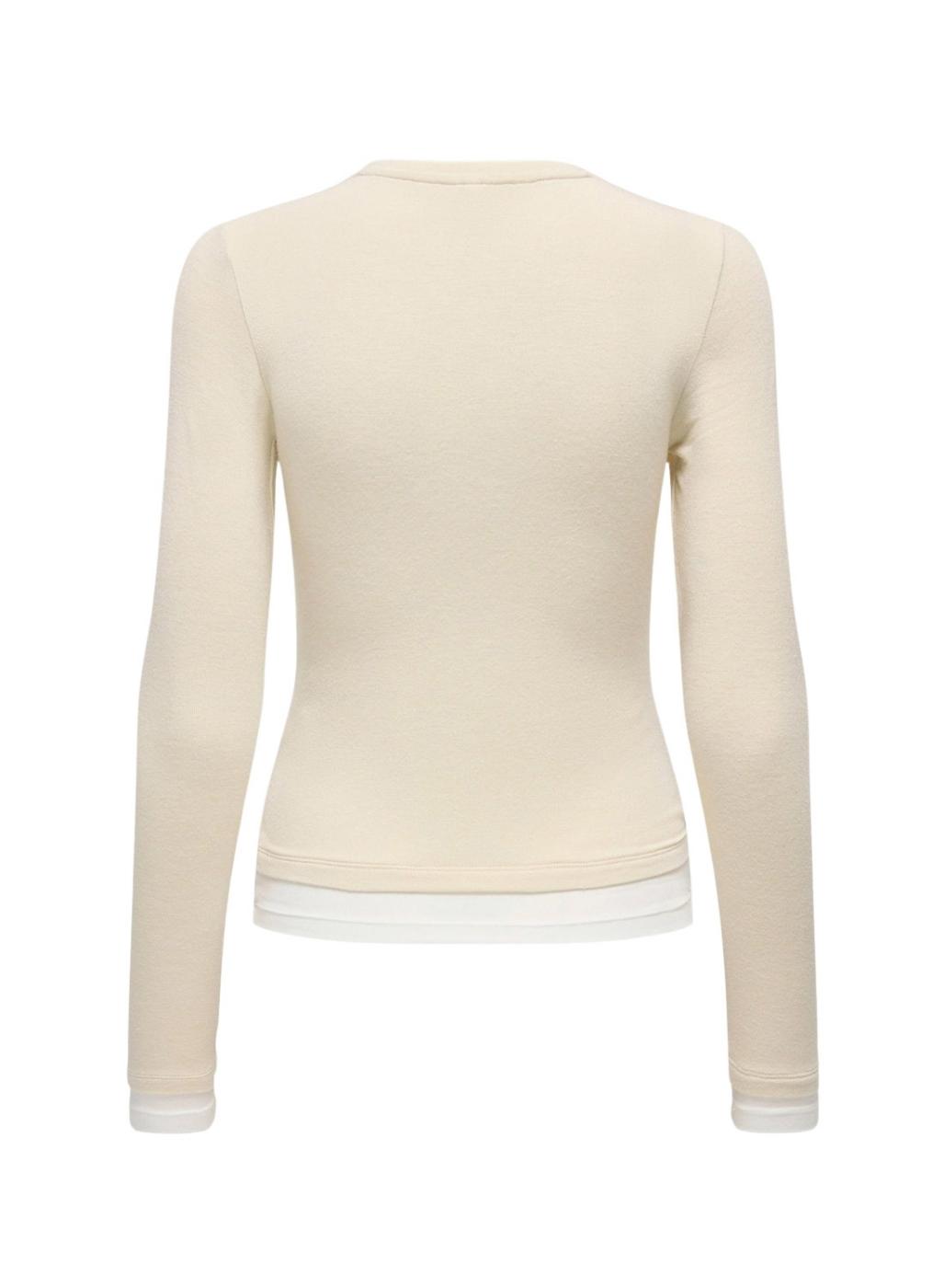 Camiseta Only Virro beige para mujer