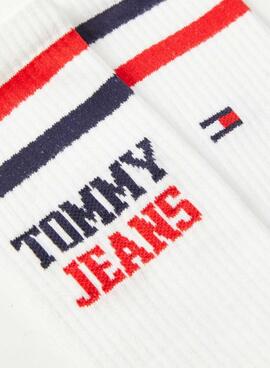 Pack 2 pares de calcetines Tommy Jeans blanco para mujer