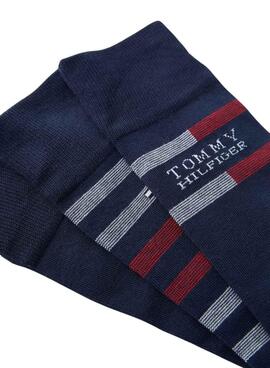 Pack 3 pares de calcetines Tommy Hilfiger Giftbox marino para hombre