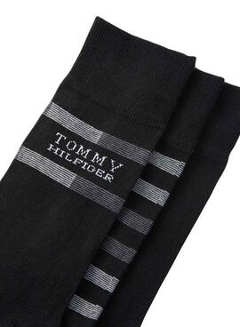 Pack 3 pares de calcetines Tommy Hilfiger Giftbox negro para hombre
