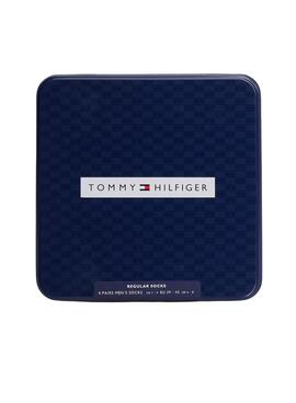 Pack 4 pares de calcetines Tommy Hilfiger Giftbox negro para hombre