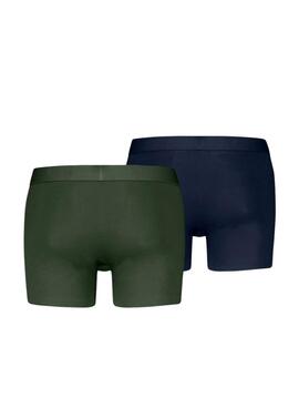 Pack 2 boxers Levis Basic verde y marino para hombre