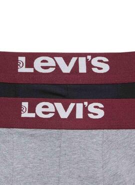 Pack 2 boxers Levis Basic gris y negro para hombre