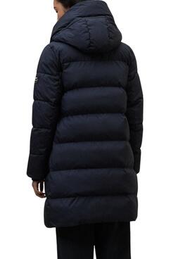 Abrigo Ecoalf acolchado Manlie marino para mujer