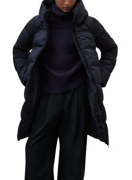 Abrigo Ecoalf acolchado Manlie marino para mujer