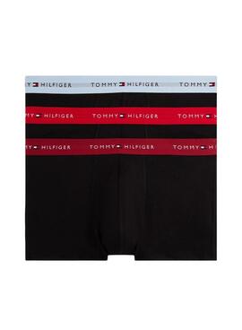 Pack de 3 calzoncillos Tommy Hilfiger Trunk Signature negro para hombre