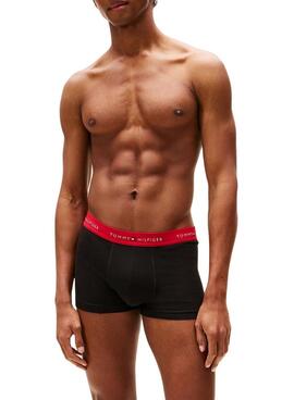 Pack de 3 calzoncillos Tommy Hilfiger Trunk Signature negro para hombre