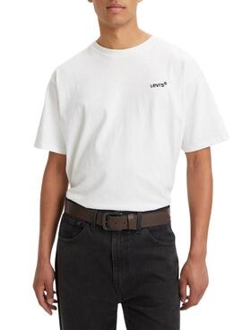 Cinturón Levis hebilla metálica Seine marrón para hombre