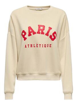 ONLSWEAT LIFE L/S CREW O SIZE STATE Birch PARIS