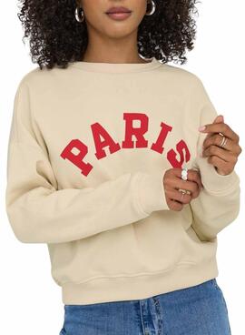 ONLSWEAT LIFE L/S CREW O SIZE STATE Birch PARIS